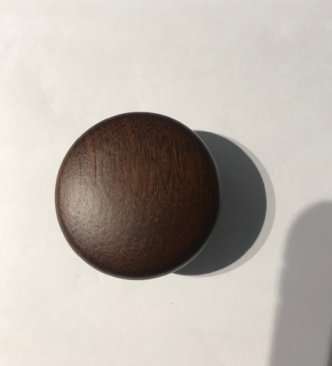 Mahogany finish, knob, 50mm dia.